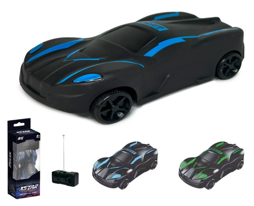 AUTO ZDALNIE STEROWANE RACER XSTAR, pak 240,
w podwieszanym pudełku: auto + kontroler,
zestaw wymaga 4 baterii AA (nie są zawarte w zestawie),
trzy warianty kolorystyczne,
wymiary autka: 6,8 x 13,4 x 4 cm
wymiary opakowania: 18,5 x 4 x 7,5 cm