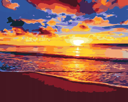 Malowanie Po Numerach 40 X 50 Cm Plaża Morska