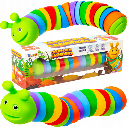 Sensoryczna Gąsienica Kolorowa Zabawka Edukacyjna Dla Dzieci