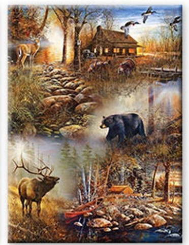 Diamentowa Mozaika Haft Zwierzęta W Lesie 30x40cm