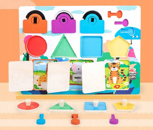 Tablica Manipulacyjna Interaktywna Do Nauki Drewniana Montessori