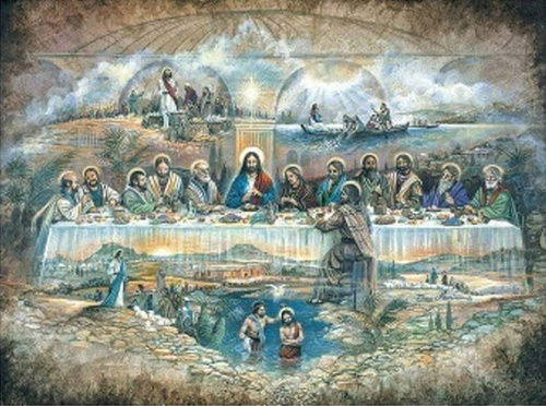 Diamentowa Mozaika Ostatnia Wieczerza 80x40 Cm Kreatywne Diamenty