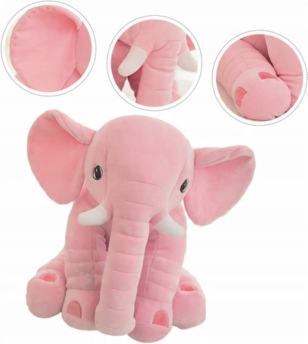 Pluszowy Słoń Maskotka Przytulanka Różowy