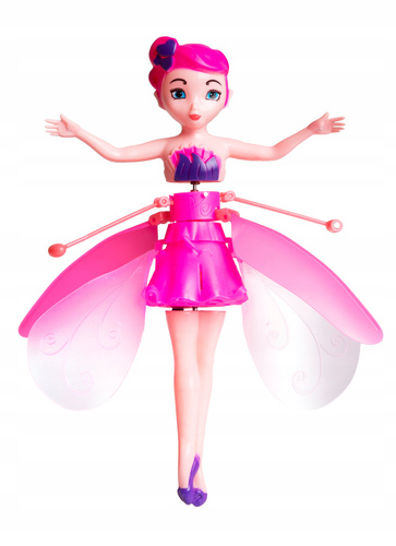 Latająca Wróżka Różowa Księżniczka Latająca Nad Dłonią Z Skrzydełkami