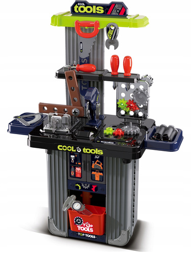 Narzędzia Dla Dzieci W Przenośnej Szarej Walizce Z Akcesoriami Zestaw