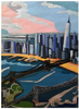 Malowanie Po Numerach Miasto Wieżowce Na Wybrzeżu 40x50 Cm