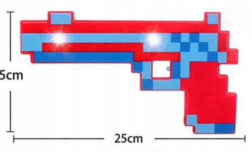 Pistolet Pikselowy Z Wzorami I Światłem I Dźwiękiem Zabawka Dla Dzieci