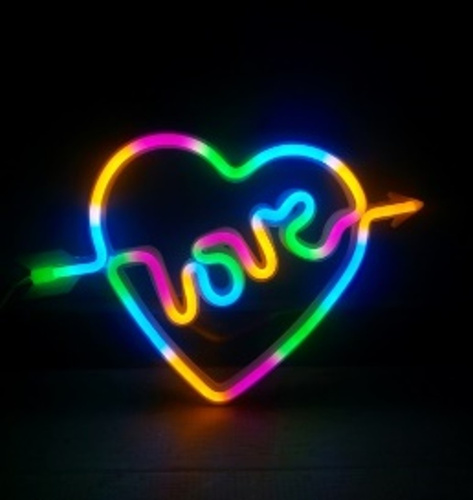 LAMPKA NEON LOVE SERCE , PAK 50