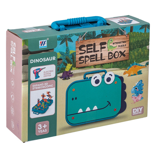 Klocki 3d Dinozaur Do Skrecania W Walizce Zabawa Manualna