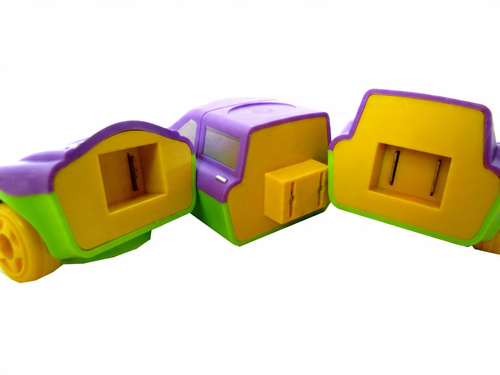Auto Interaktywne Na Magnes Jeździ Świeci Autko Puzzle 3 Części