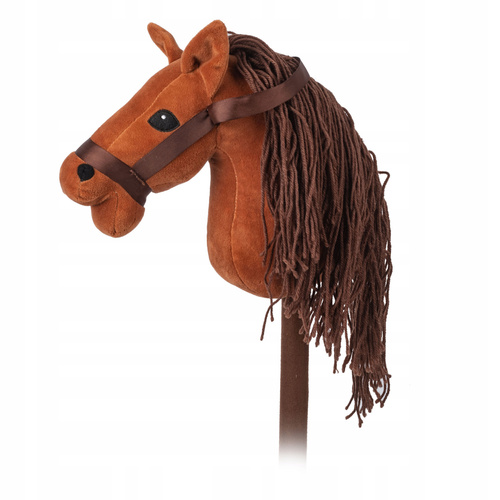 PLUSZOWA GŁOWA KONIA NA KIJU Z DŹWIĘKIEM HORSE DLA DZIECI ZABAWKA Z GRZYWĄ