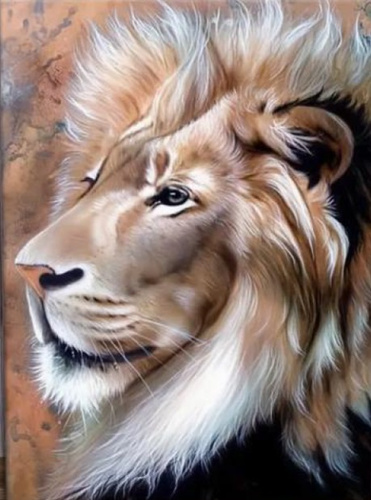 DIAMENTOWA MOZAIKA LEW PORTRET DUMNY PROFIL, PAK 30
30X40