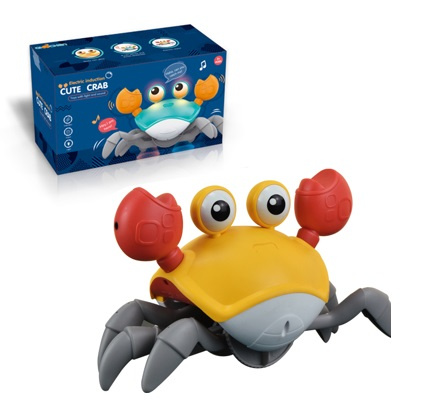PEŁZAJĄCY KRAB INTERAKTYWNY DŹWIĘK AKUMULATOR GRA MUZYKA ŚWIATŁA CZUJNIK