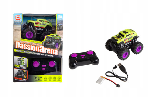 Monster Truck Warior 360° Auto Na Radio Z Akumulatorem I Pilotem