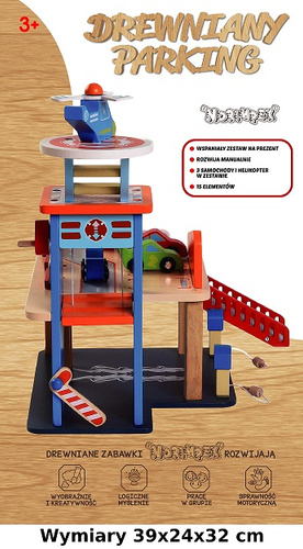 PARKING DREW. Z WINDĄ I LOTNISKIEM DLA HELIKOPTERA KARTON / 4
Wymiary 39x24x32 cm