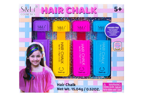 KREDA DO WŁOSÓW W PISAKU*4 KARTON PAK 96 
wymiar opakwowania: 18×15.5×2.5 cm
fiolet, żółty, rózowy, niebieski