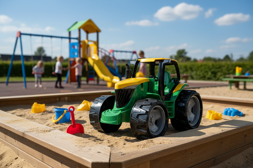 Traktor Duży Model W Kolorze Zielono Żółtym Do Zabawy 48 Cm