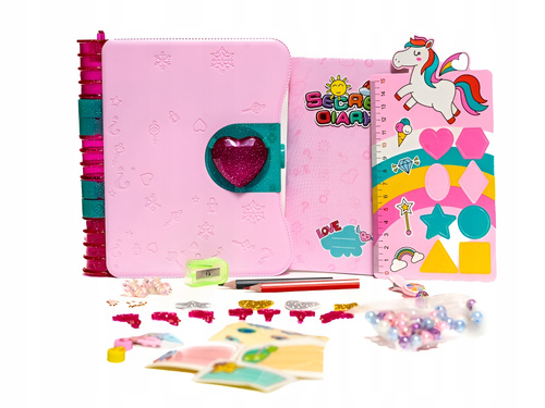 Notes Pamiętnik Dziecięcy Z Kluczykiem Koralikami Do Wykonania Bransoletki2