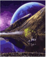 Malowanie Po Numerach Planeta 50X40 Cm Z Ramą Kreatywne
