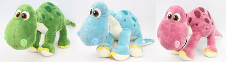 PLUSZOWA MASKOTKA DINOZAUR W KROPY 59x27x14 CM PRZYTULANKA DLA DZIECI