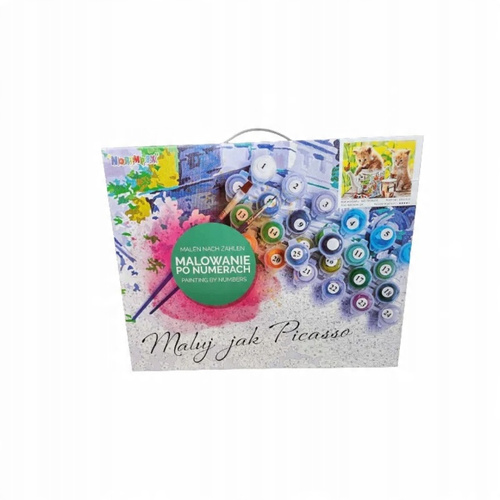 Malowanie Po Numerach Dwa Kociaki I Czajnik 50X40 Cm Z Ramą Kreatywne