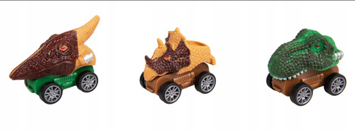 AUTO DINOZAUR LAWETA POJAZDY + FIGURKI DINOZAURÓW Z NAPĘDEM