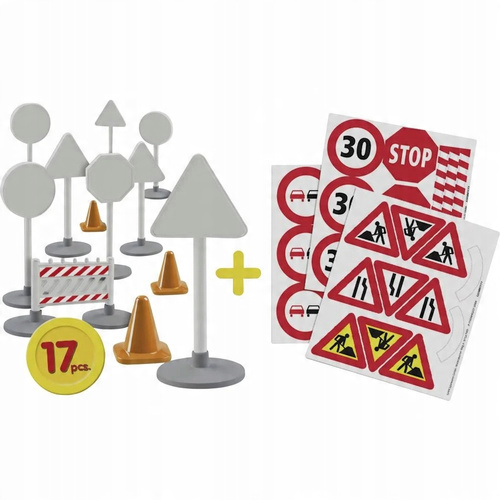 Lena Znaki Drogowe 17 Elementów Do Nauki 16 Cm
