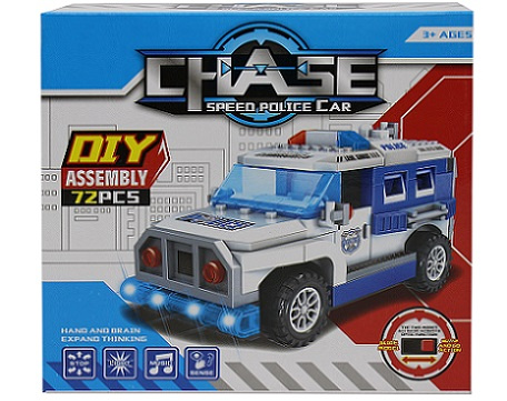 KLOCKI ŚW/DŹW. AUTO POLICJA NIEBIESKIE 72 EL.  PAK 60/30
Waga 0,515 kg