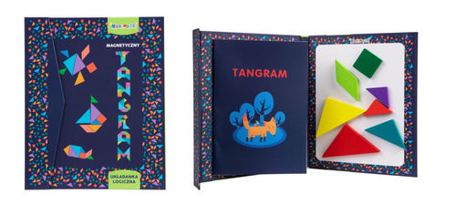 Tangram Drewniana Układanka Montessori Klocki Magnetyczne Różne Kształty