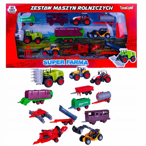 Zestaw Farmera12Szt Traktory Maszyny Roln. Kombajn