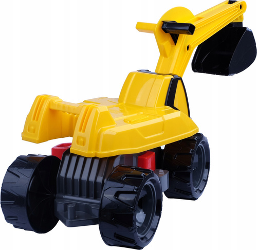 Koparka Duża Zółta Jeździk Z Ruchomą Łyżką Do Zabawy Lena