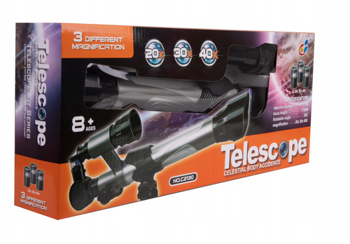 Teleskop Do Obserwacji Nieba Dla Dzieci - Powiększenie 20X, 30X, 40X