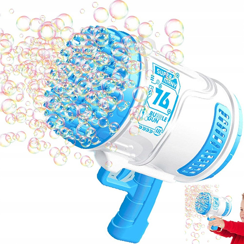 Duży Pistolet Bańki Wyrzutnia Bazooka 76 Otworów