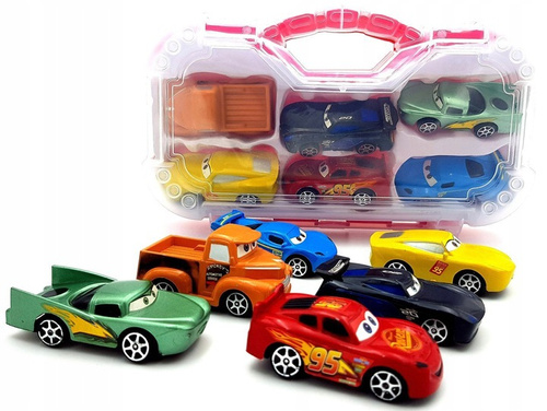 Zestaw Samochodów 6X Cars W Walizce Z Napędem