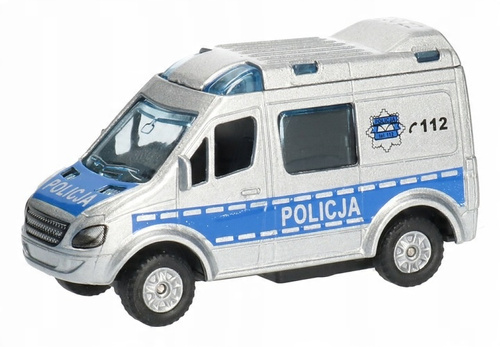 Auto Policja Van Metalowy 8 Cm Pojazd Policyjny Z Napędem