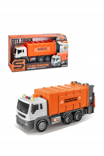 Samochód Auto-Truck Śmieciarka Z Efektami Dźwiękowymi Oraz Świetlnymi