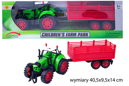 TRAKTOR Z PRZYCZEPĄ CHILDRENS KARTON  PAK 24/48
wymiary opakowania 40,5x9,5x14 cm