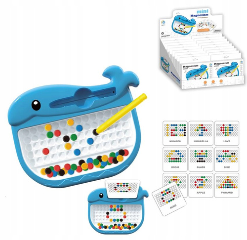 Magnetyczna Tablica Mozaika Wieloryb Układanka Montessori Dla Dzieci