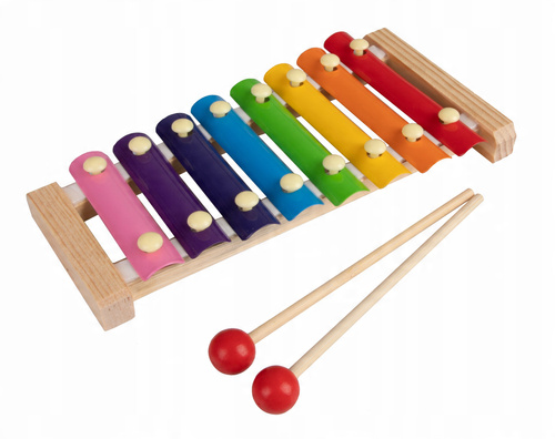 Kolorowe Cymbałki Muzyczne Drewniane 8 Ton