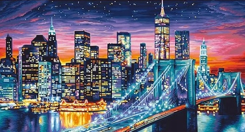 Diamentowa Mozaika New York Most Brookliński 30x40Cm Kreatywne Diamenty