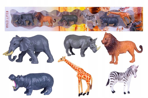 Zwierzęta Dzikie Figurki 6 Szt