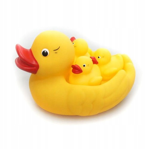 ZESTAW 4 SZT RODZINA KACZUSZKI KACZKI GUMOWE DO WODY NIE NABIERAJĄCE WODY