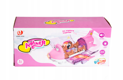 SAMOLOT ROZKŁADANY INTERAKTYWNY DŹWIĘK ŚWIATŁO