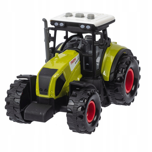 NORIMPEX TRAKTOR CIĄGNIK MASZYNA ROLNICZA ZABAWKA Z 2 PRZYCZEPAMI ŚW/DŹW