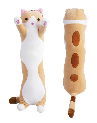 PLUSZOWA MASKOTKA UROCZY KOT PLUSZAK MASKOTKA DLA DZIECI 70 CM RUDY