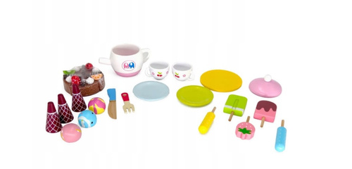 WÓZEK DREWNIANY Z LODAMI