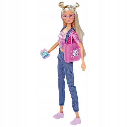 Lalka Steffi Modelka Kocia Moda W Okularach Różowych