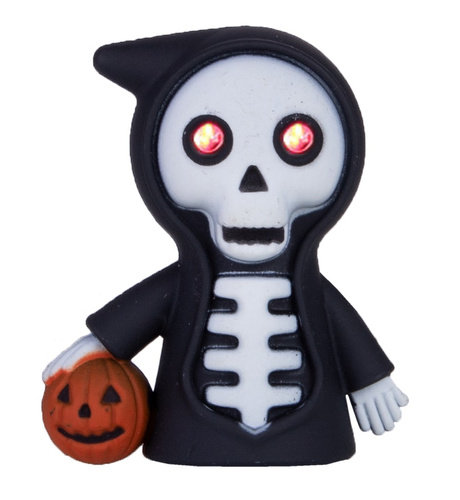 Brelok Do Kluczy Kościotrup W Kapturze Świecący Z Dynią Halloween