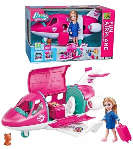 NORIMPEX LALKA Z PIESKIEM Z AKCESORIAMI W SAMOLOCIE