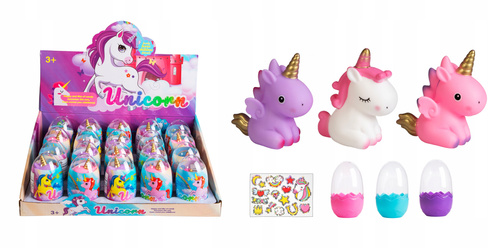 Magiczny Jednorożec W Jajku Różne Kolory Dodatkowe Naklejki Dla Dzieci